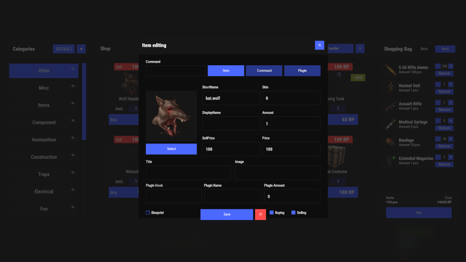 Shop Rust Plugin - Lone Design