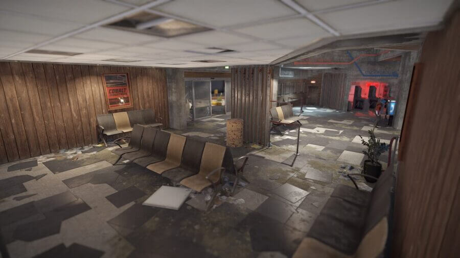 The interior of the ferry monument does not contain much, however you may find a couple barrels, possibly a crate and then a phone booth as shown on the right.
