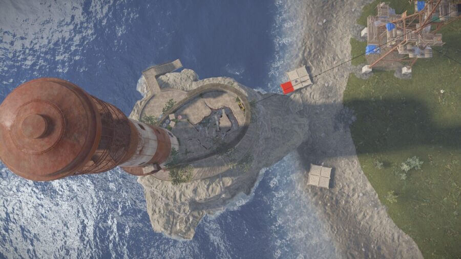 Visual representation of the prevent building distance from the lighthouse monument.