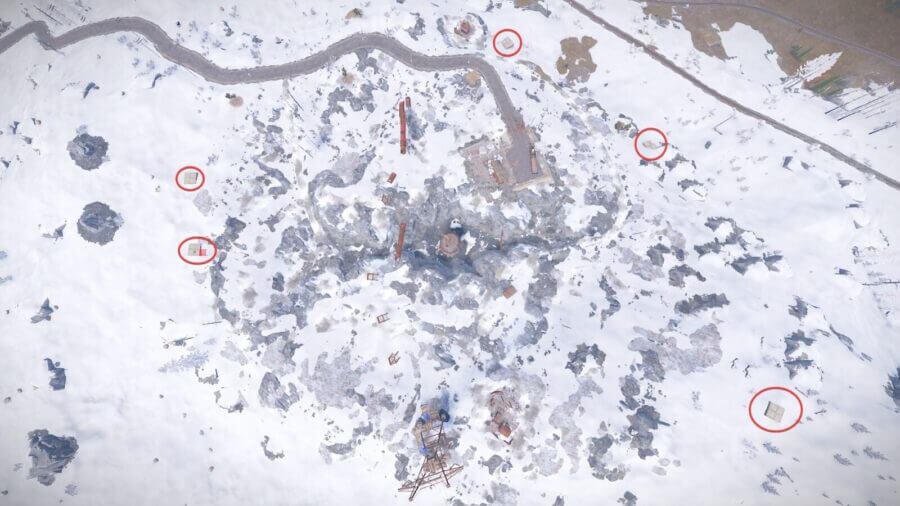 Top down view of the Sewer Branch for a visual reference of how far away you're able to build a base from it.
