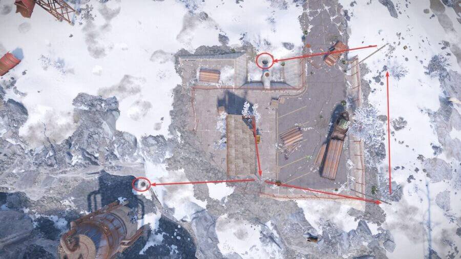 You can follow the electrical lines to easily navigate the entrance of the tunnels