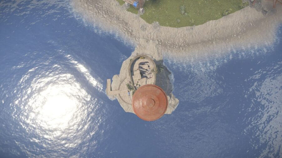 Top-down view of the lighthouse.