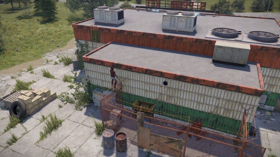 Access the roof another way by jumping on the recycler, then on the fence to then jump up on the roof quickly.
