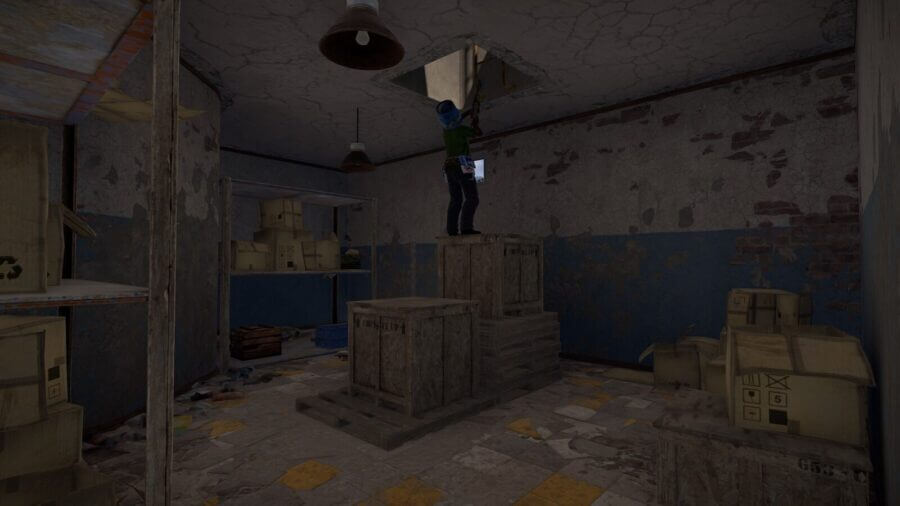 The storage room of the oxum's gas station rust monument