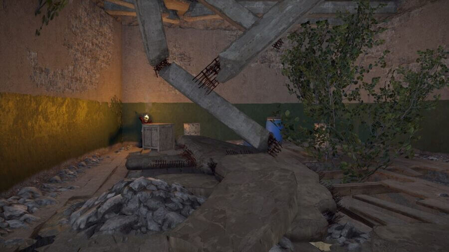 In the mid level of the lighthouse you can easily hide behind this crate in the distance to be entirely hidden from players exploring the monument.