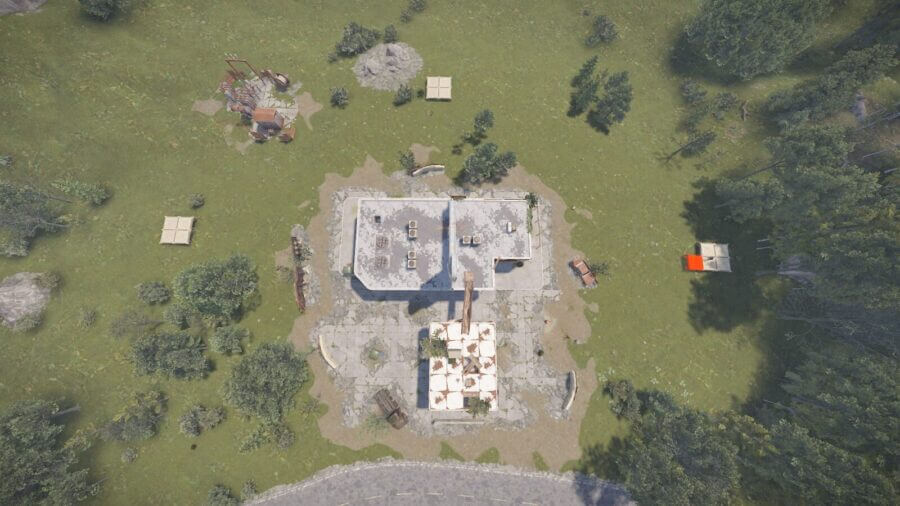 Visual representation of the prevent build distance that oxum's gas station has.