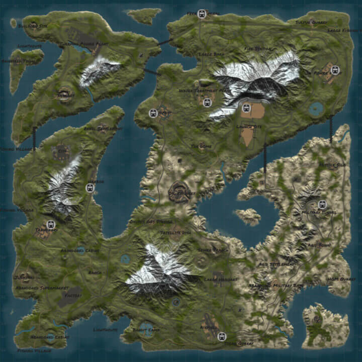 Rust DIY MAP BUNDLE 2 | Landscapes + 25 custom monuments + 27 custom places to build + Finished MAP a base All Products