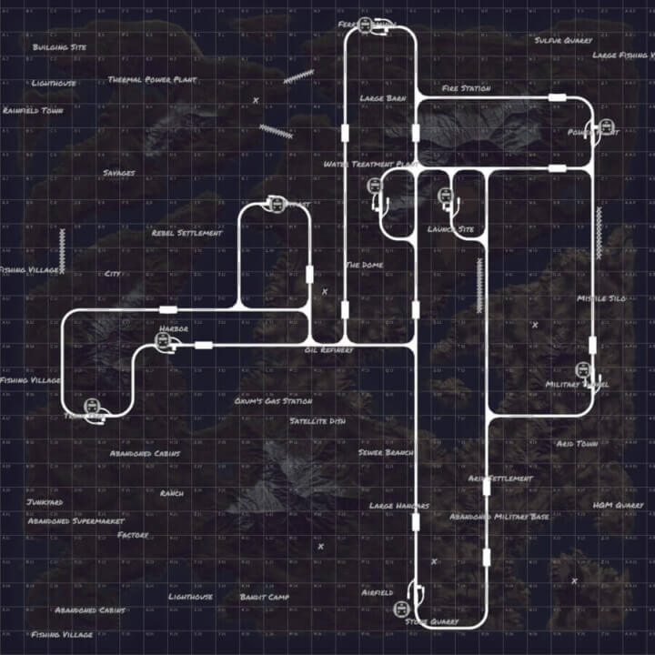 Rust DIY MAP BUNDLE 2 | Landscapes + 25 custom monuments + 27 custom places to build + Finished MAP a base All Products