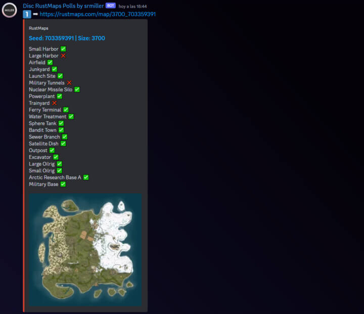 Discord RustMaps Polls 3 Rust Discord RustMaps Polls All Products