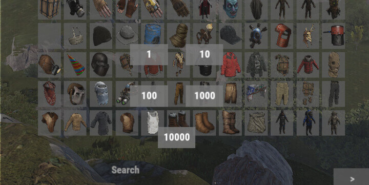 F1 Item Spawn Menu 1 Rust F1ItemMenu Prefabs