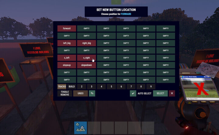 Selecting an empty spot to place a building part in Rust Modular Building plugin, adding building blueprints to your server.