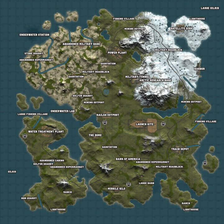 Rust Custom Map: Sylvan Island Prefabs