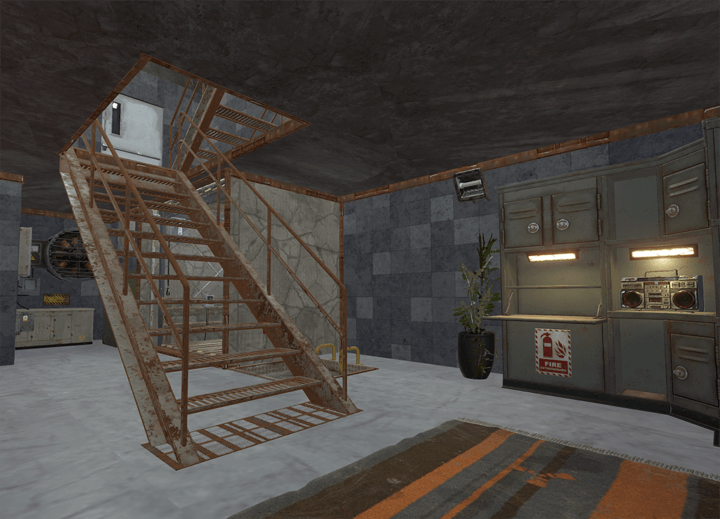 Rust Heli Tower with Glass Prefabs