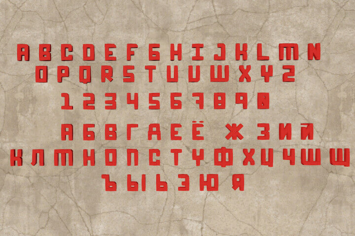 Soviet Font Pack 1 Rust Soviet Font Pack Prefabs