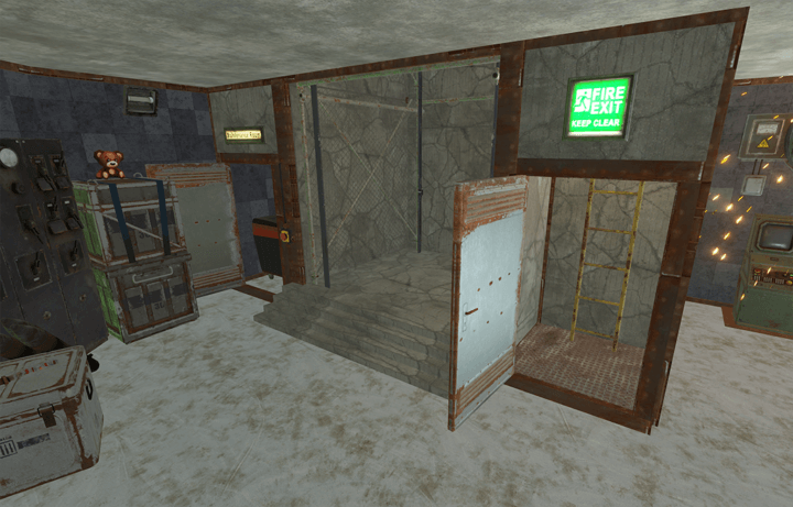 Rust Heli Tower with Glass Prefabs