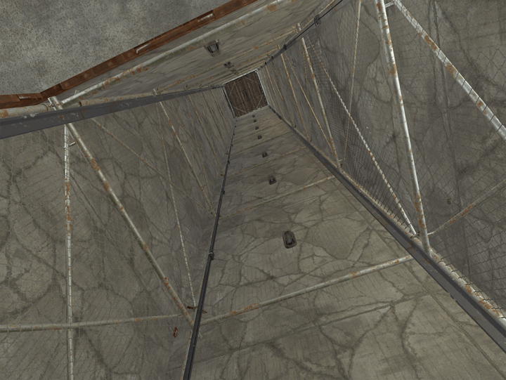 Rust Heli Tower with Glass Prefabs