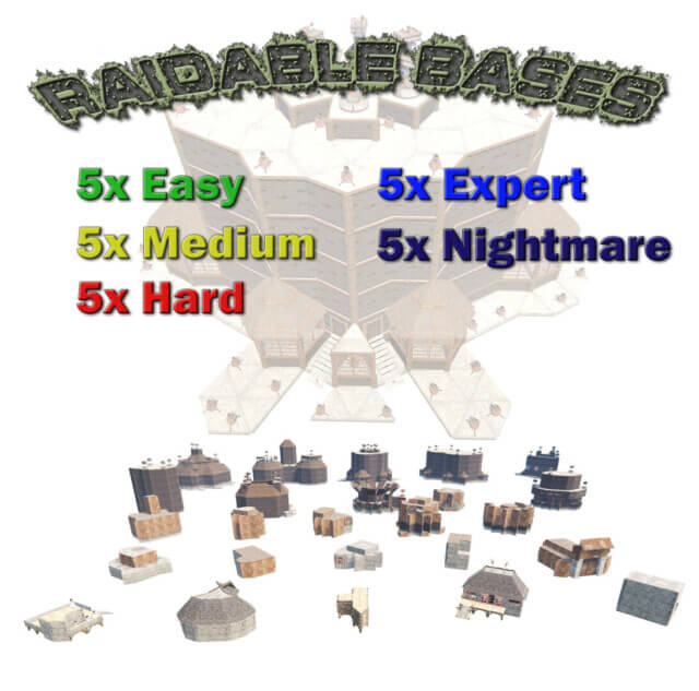 25 X Raidable Bases - Pack 2 - Lone Design