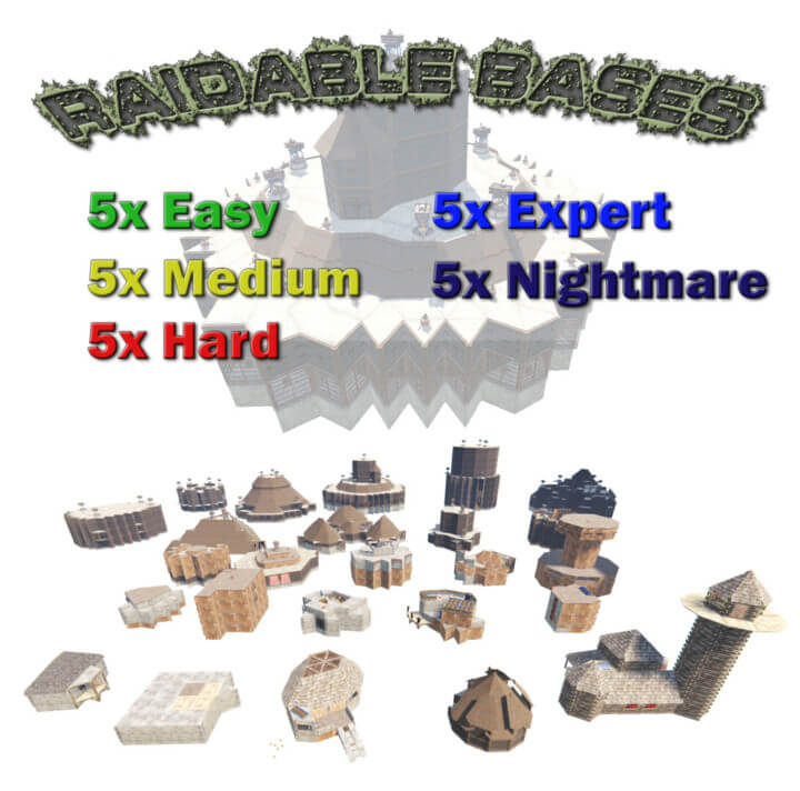 25 X Raidable Bases - Pack 3 - Lone Design
