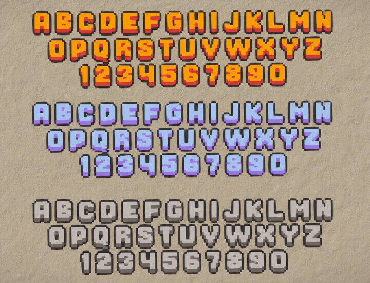 Pixel Font Pack 1 Rust Pixel Font Pack Prefabs