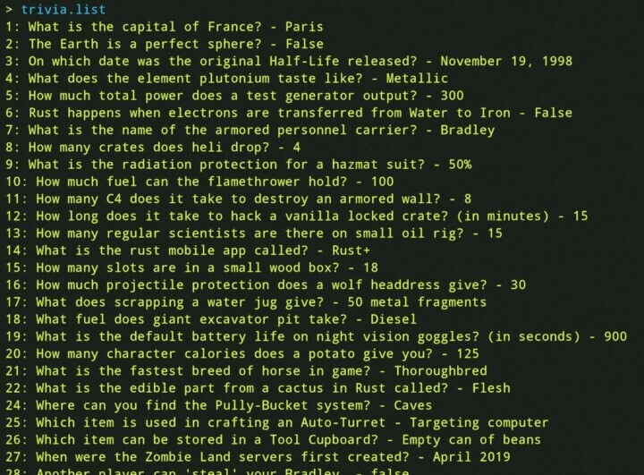 Rust Trivia 2.0 All Products