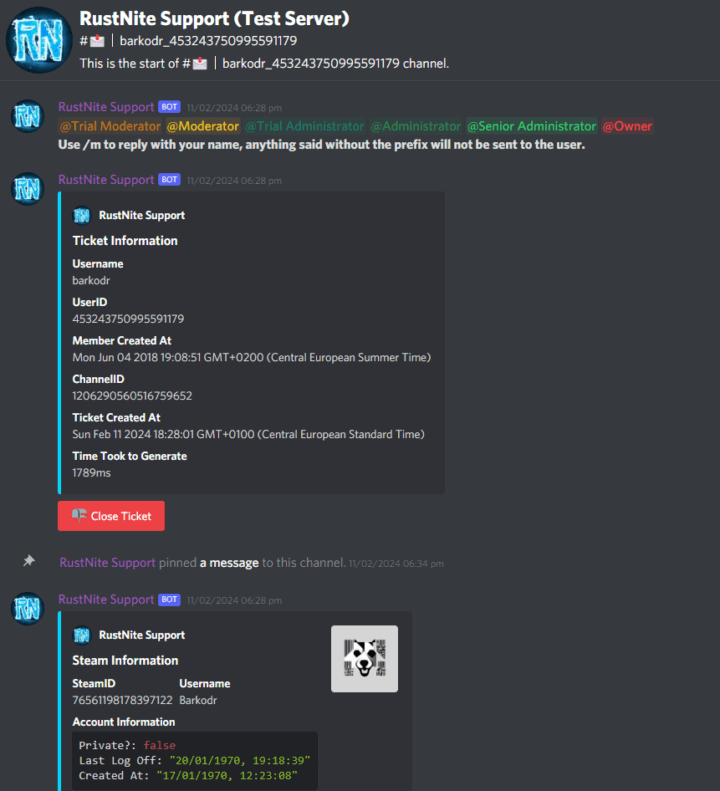 Rust Advanced BattleMetrics Ticket System All Products