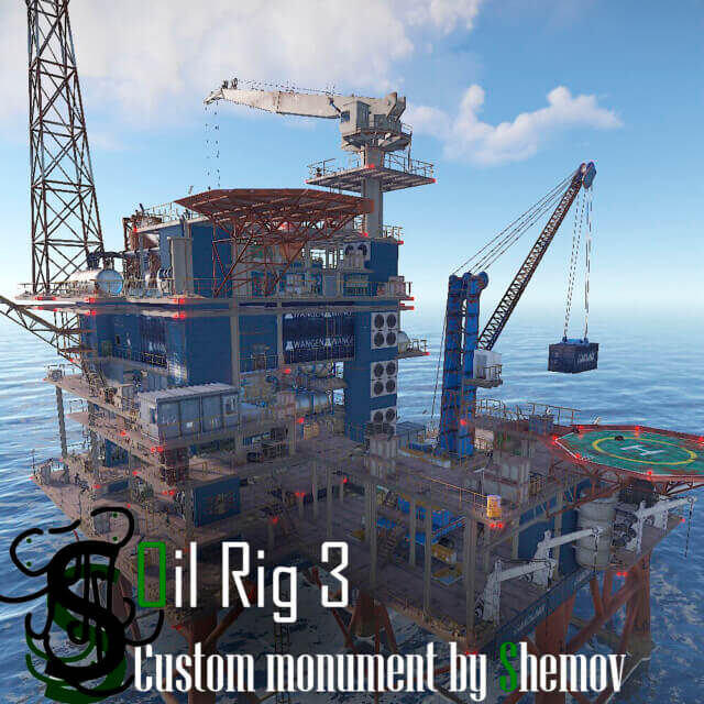 Oil Rig 3 - A Custom Rust Oilrig Monument - Lone Design