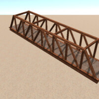 Rusty Truss Rail Bridge 42M.prefab