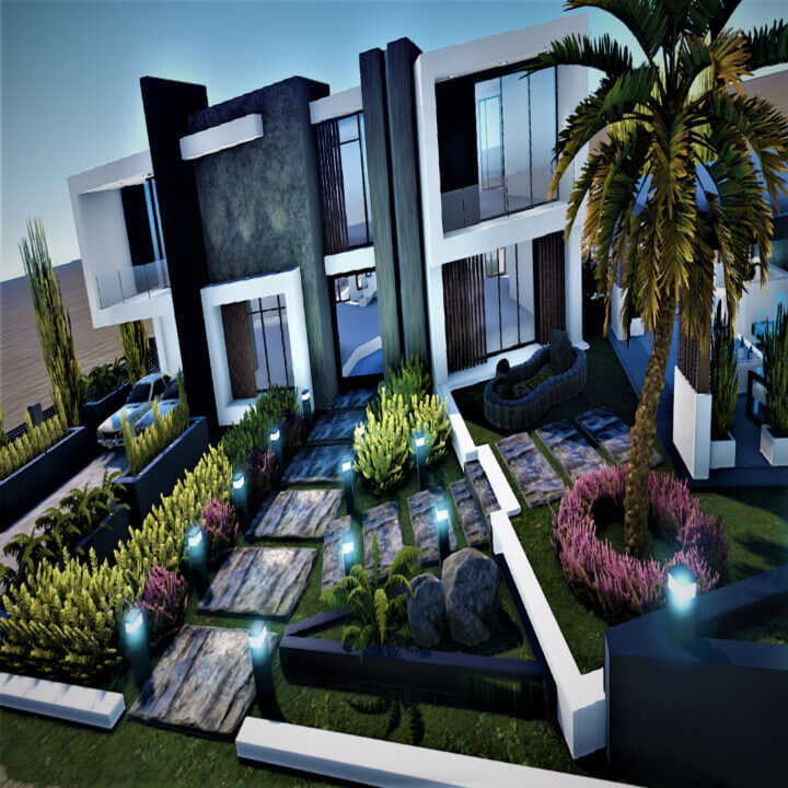 Modern House With An Amazing Garden 15 Rust Modern House With An Amazing Garden Prefabs
