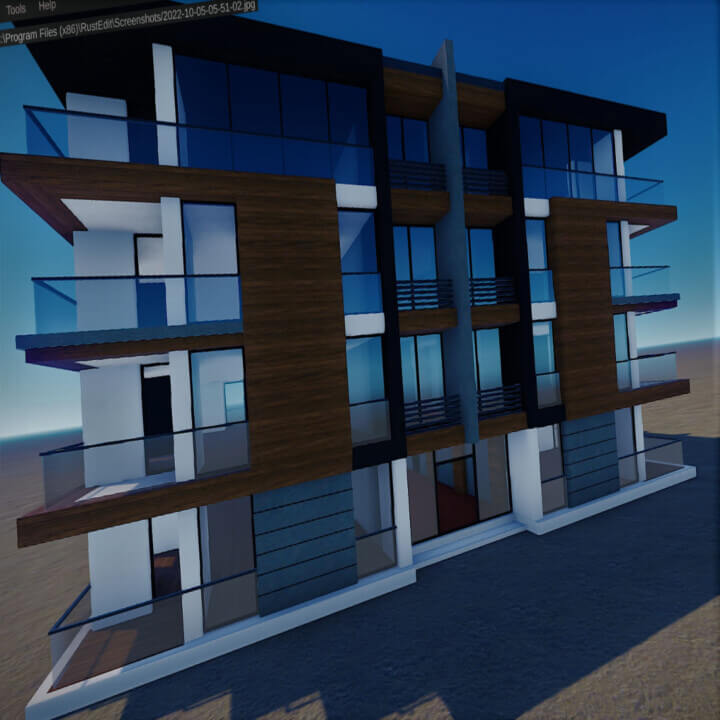 Modern Residential Building 1.0.0 7 Rust Modern Residential Building 1.0.0 Prefabs