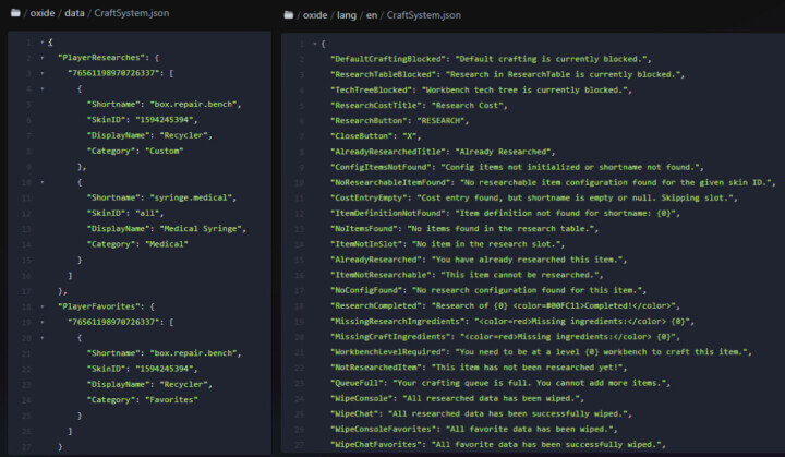 Rust Research & Craft System All Products