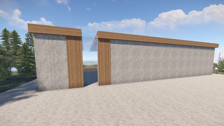 Rust Modern House With Pool | Place For Building Prefabs