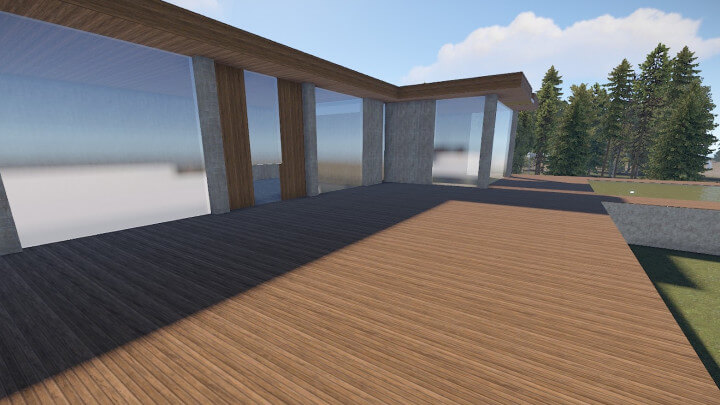 Rust Modern House With Pool | Place For Building Prefabs