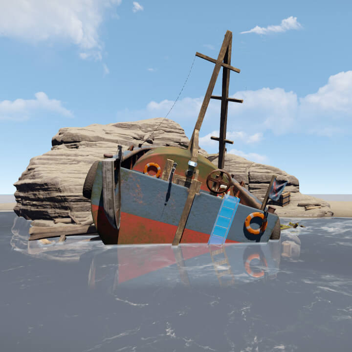 Wrecks Prefab Pack Sunken boats 1 Rust Wrecks Prefab Pack Sunken boats Prefabs