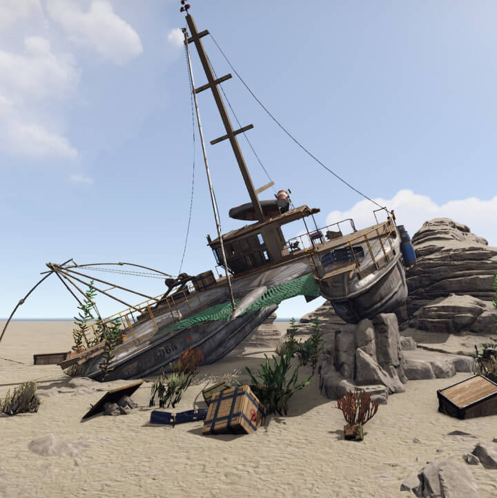 Wrecks Prefab Pack Sunken boats 11 Rust Wrecks Prefab Pack Sunken boats Prefabs