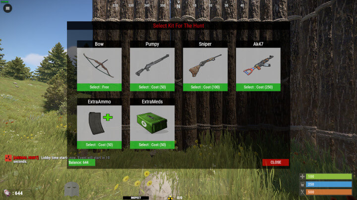 Rust Animal Hunt Event Prefabs