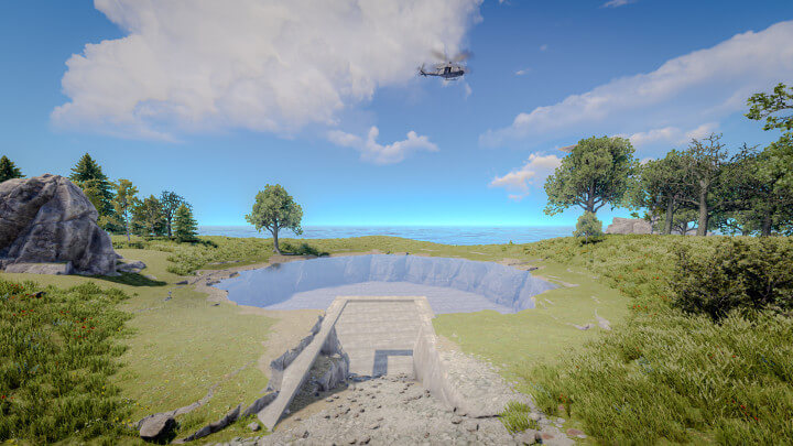 Rust One Grid Oasis 1000K | Custom Small Map by SlayersRust All Products