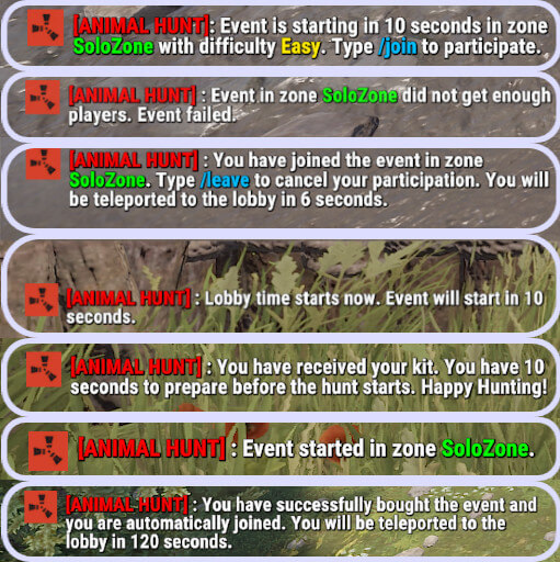 Rust Animal Hunt Event Prefabs