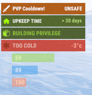 Rust PVx Zone Status All Products