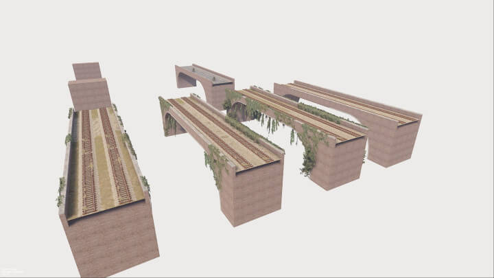 Rust Arched Bridge Pack Prefabs