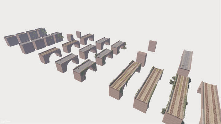 Rust Arched Bridge Pack Prefabs