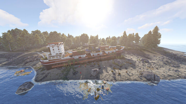 Rust Stranded Cargoship Prefabs