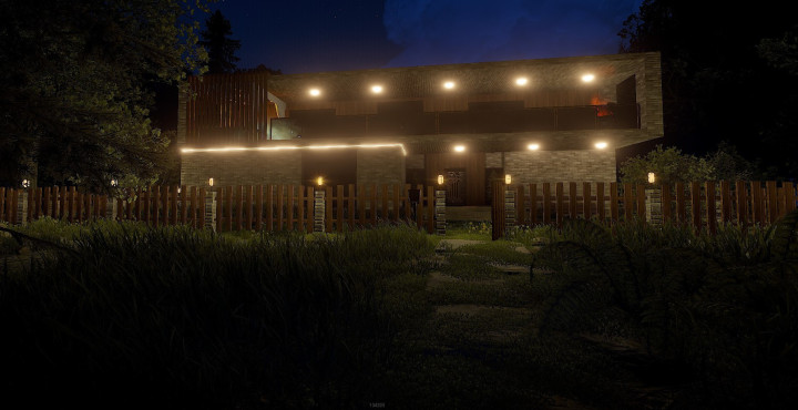 Rust Modern House With A Garden All Products