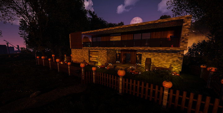 Rust Modern House With A Garden All Products