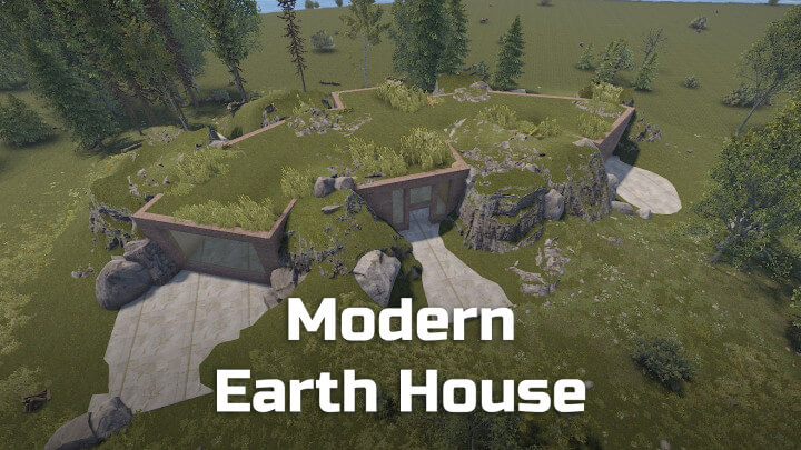 Rust Modern Earth House | Place for building Prefabs