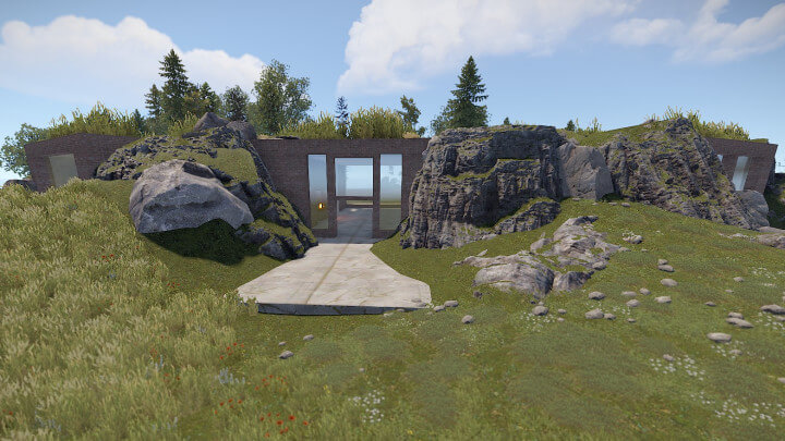 Rust Modern Earth House | Place for building Prefabs