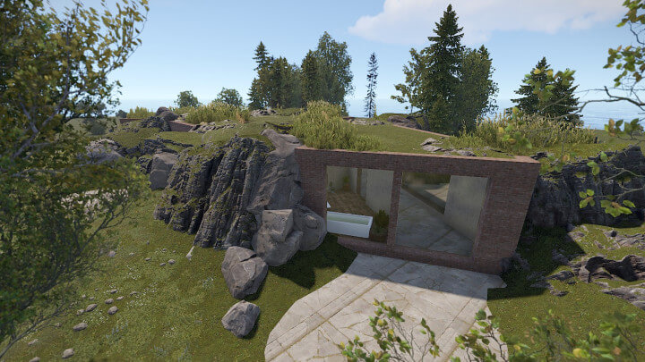 Rust Modern Earth House | Place for building Prefabs