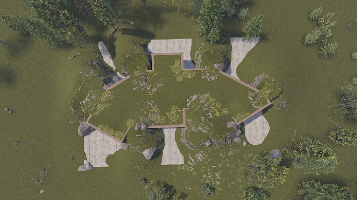 Rust Modern Earth House | Place for building Prefabs