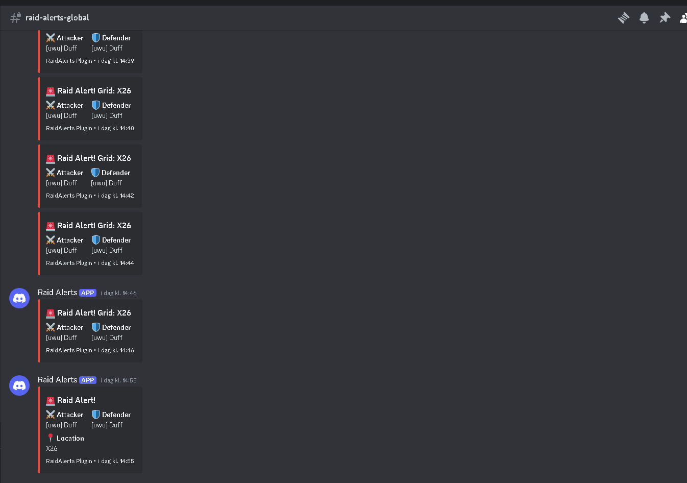 RaidAlerts Lone Design