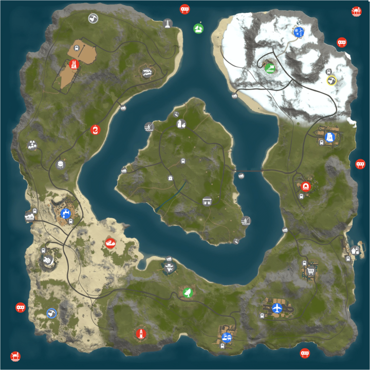 Rust Exclusion Island Custom Map All Products