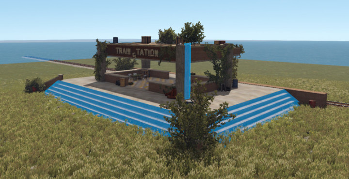 Rust Train Station Monument Prefabs